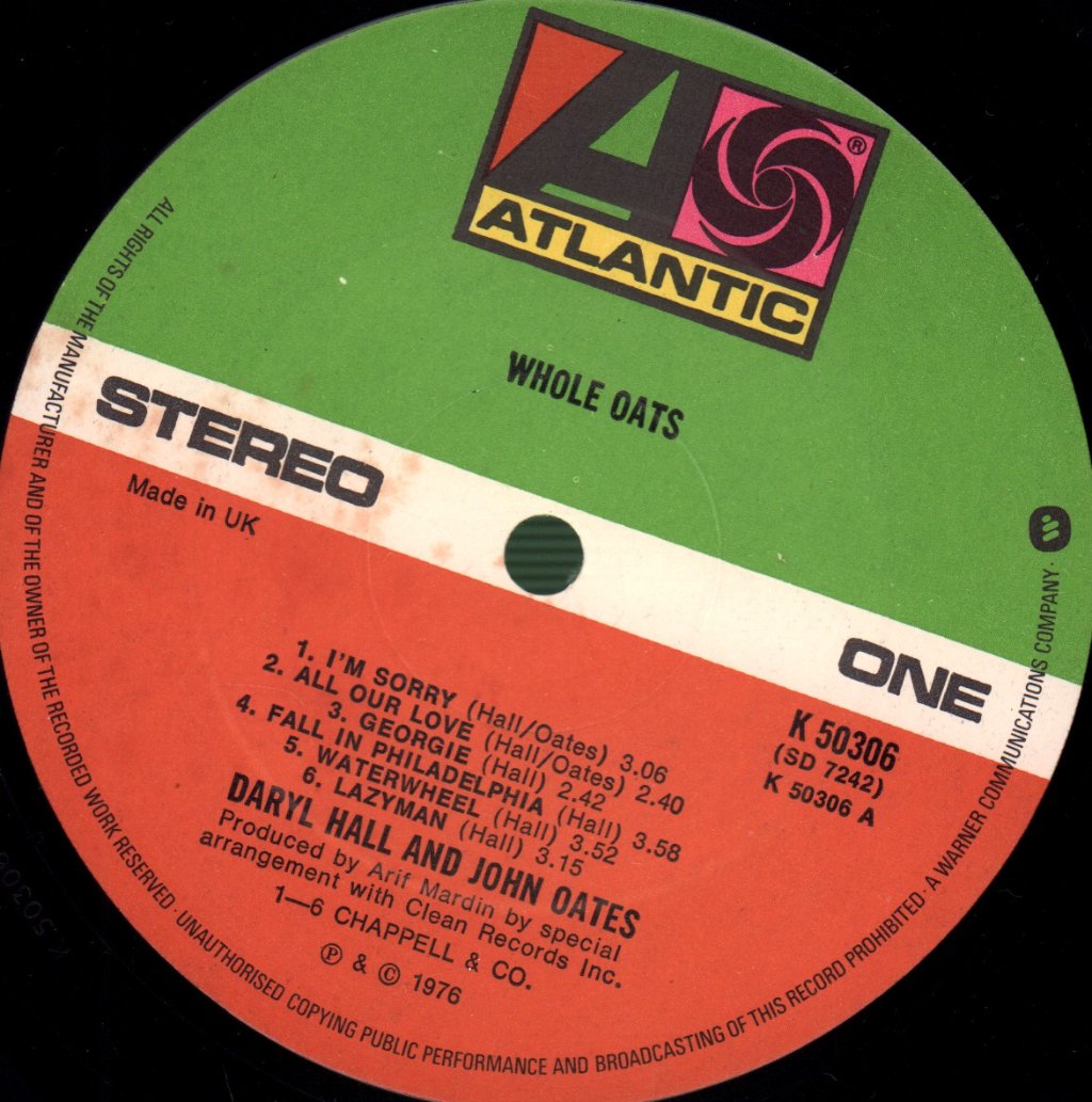 Daryl Hall And John Oates - Whole Oats - Lp