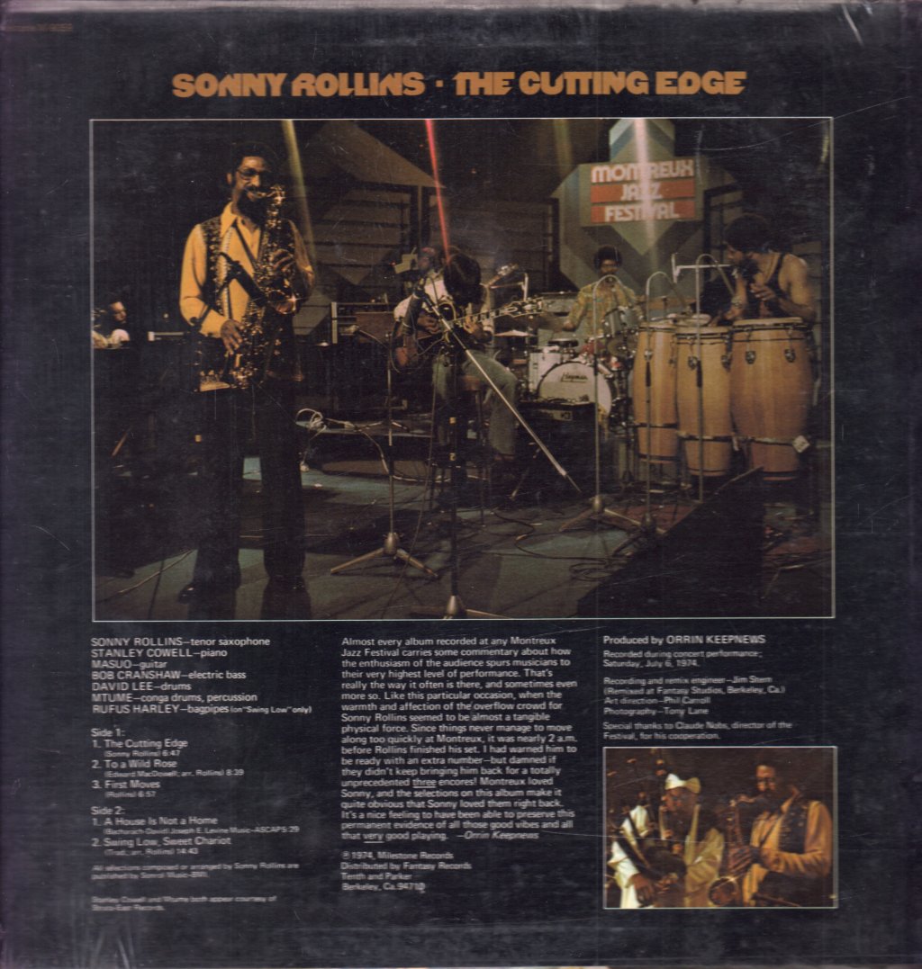 Sonny Rollins - Cutting Edge - Lp