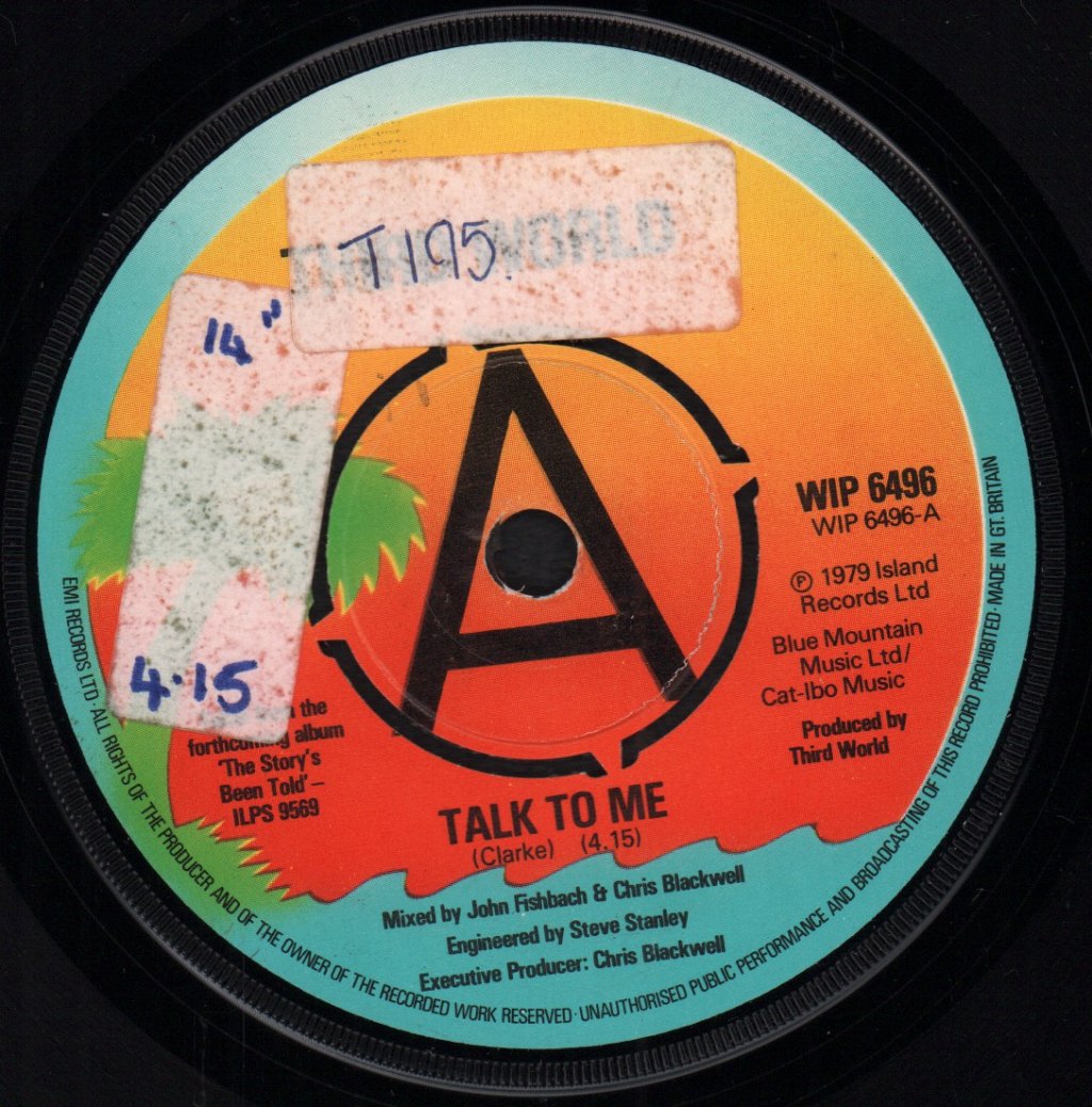 Third World (Reggae) - Talk To Me - 7 Inch