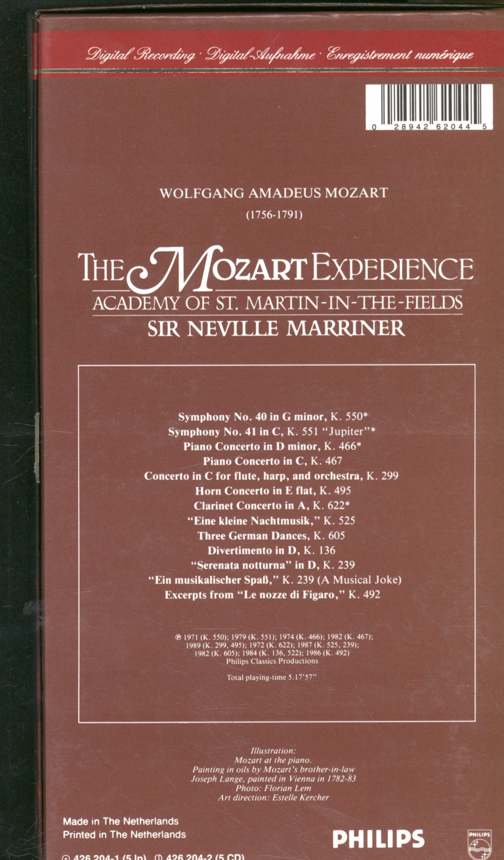 Academy of St-Martin-In-The-Fields, Neville Marriner - Mozzart Experience - Cassette Box Set