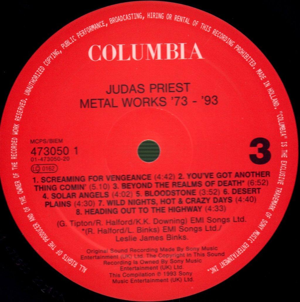 Judas Priest - Metal Works '73-'93 - Double Lp
