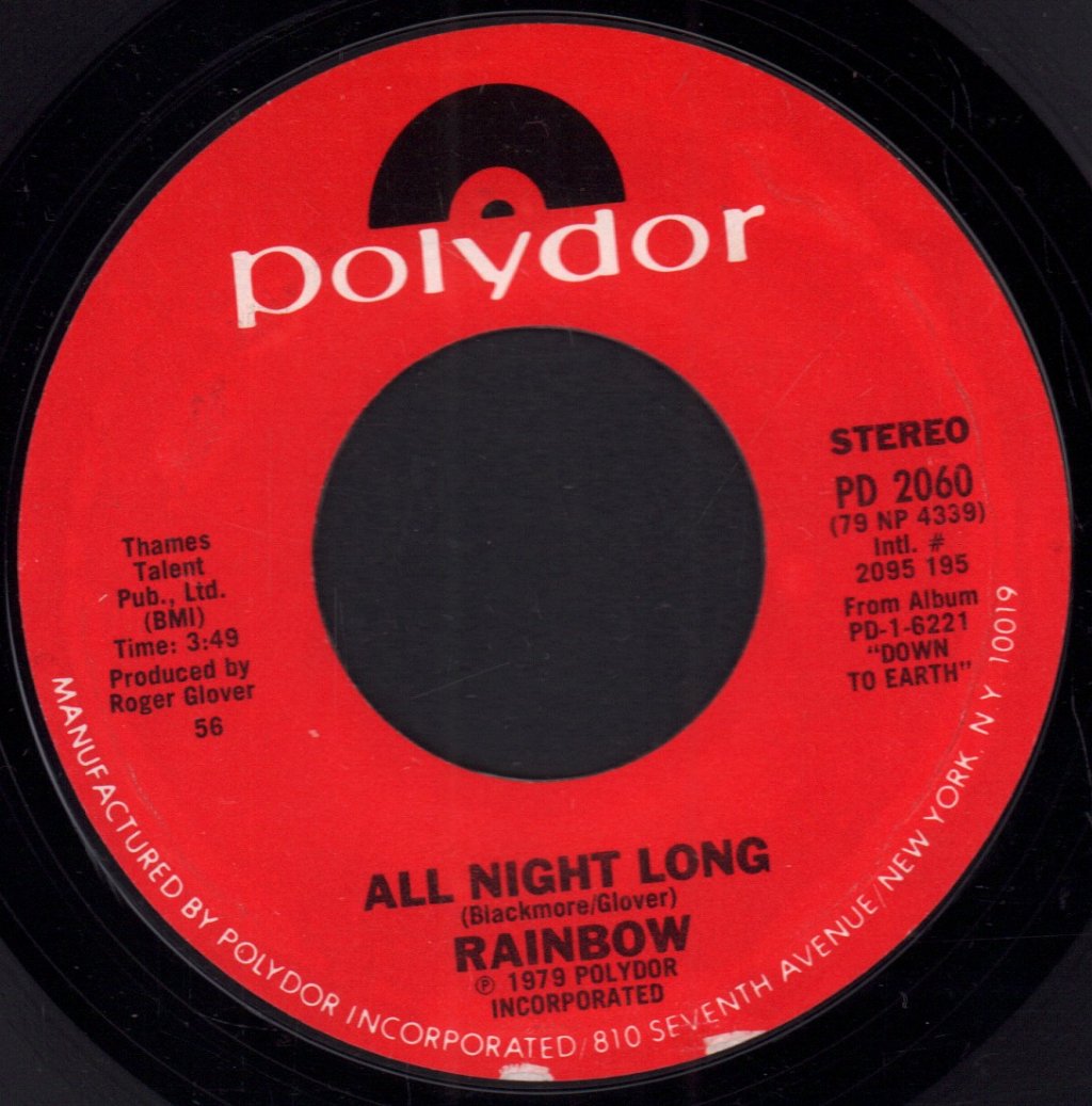Rainbow (Rock/Metal Group) - All Night Long - 7 Inch
