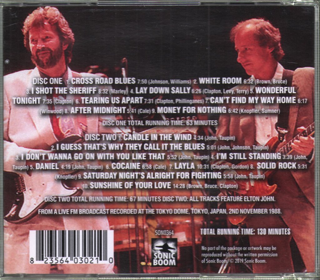 Eric Clapton - Tokyo 1988 - Double Cd