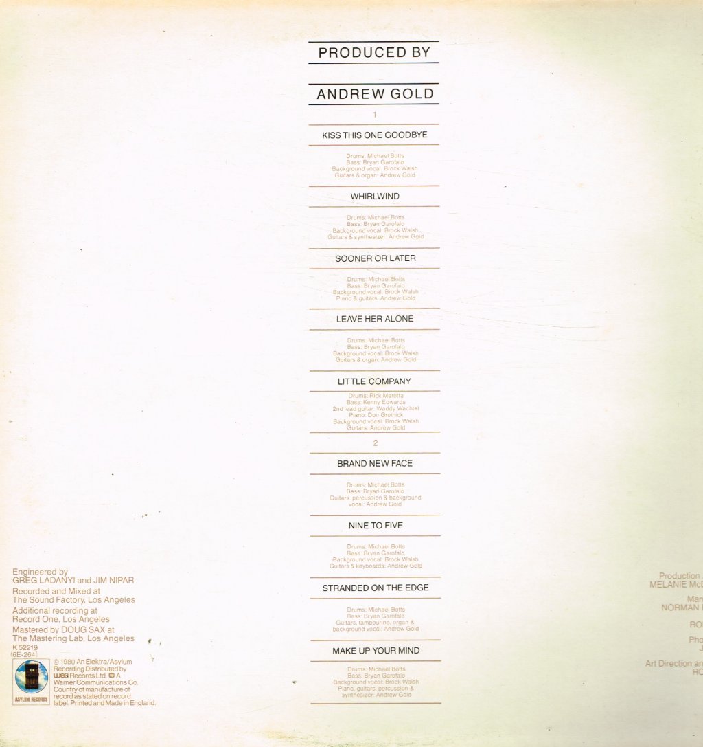 Andrew Gold - Whirlwind - Lp