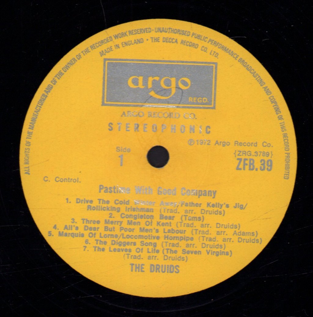 Druids - Pastime With Good Company - Lp