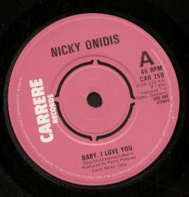 Nicky Onidis - Baby I Love You - 7 Inch