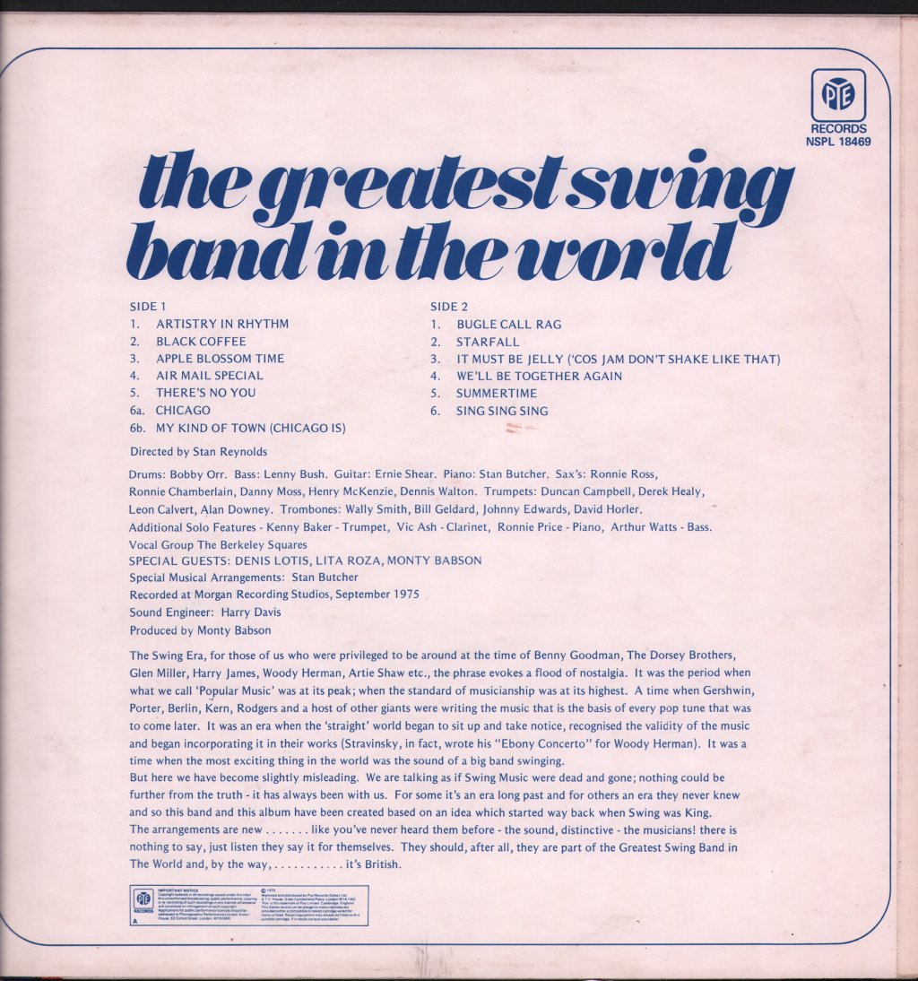 Greatest Swing Band In The World - Is British - Lp