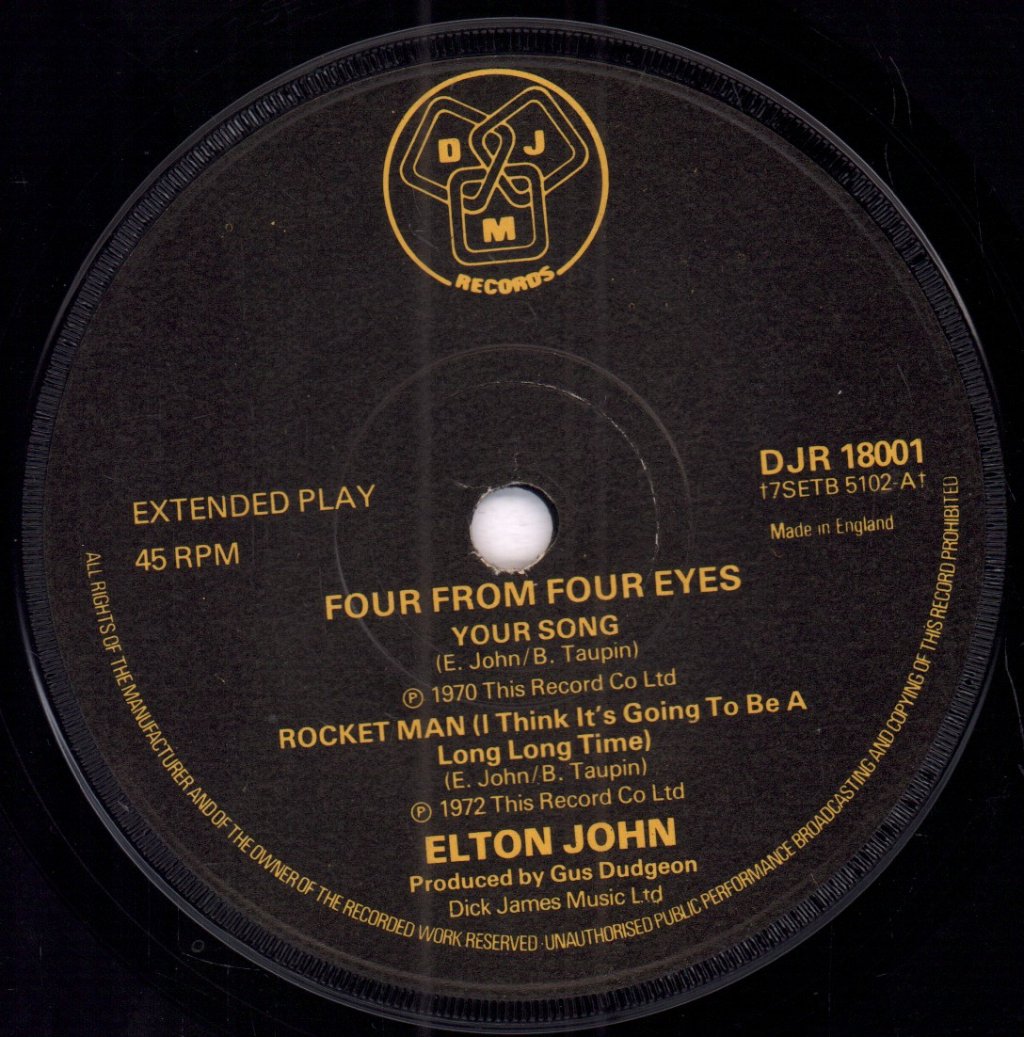 Elton John - Four From Four Eyes - 7 Inch