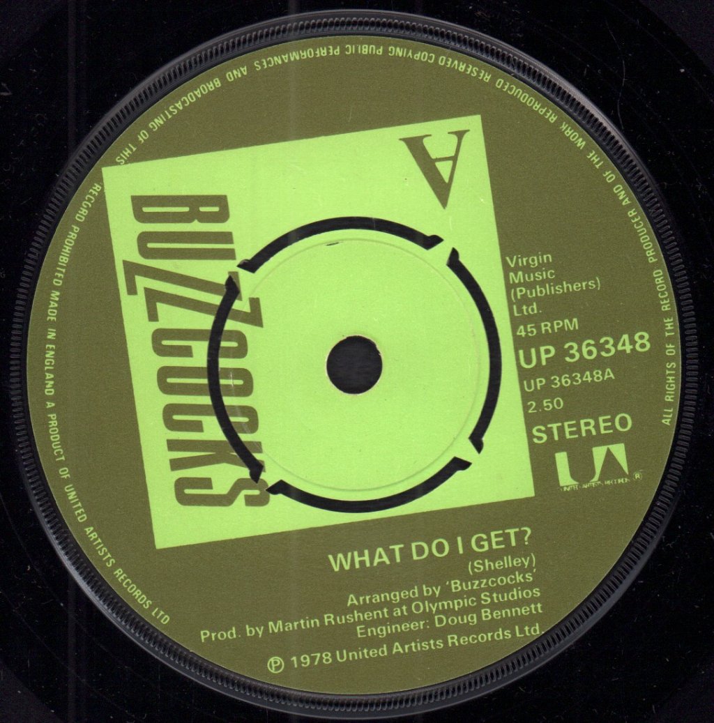 Buzzcocks - What Do I Get - 7 Inch