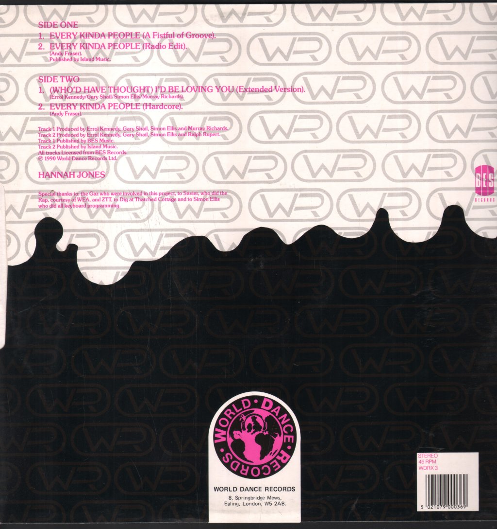 Hannah Jones - Every Kinda People / (Who'd Have Thought) I'd Be Loving You - 12 Inch