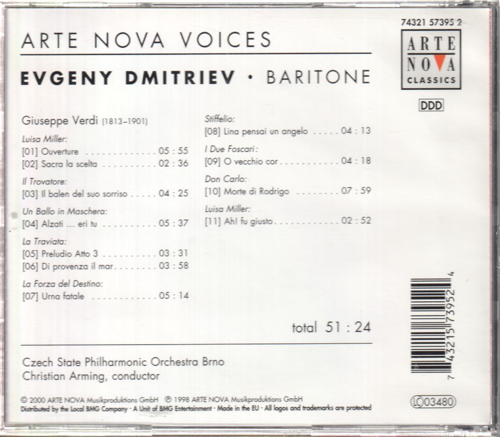 Evgeny Dmitriev - Arte Nova Voices - Cd