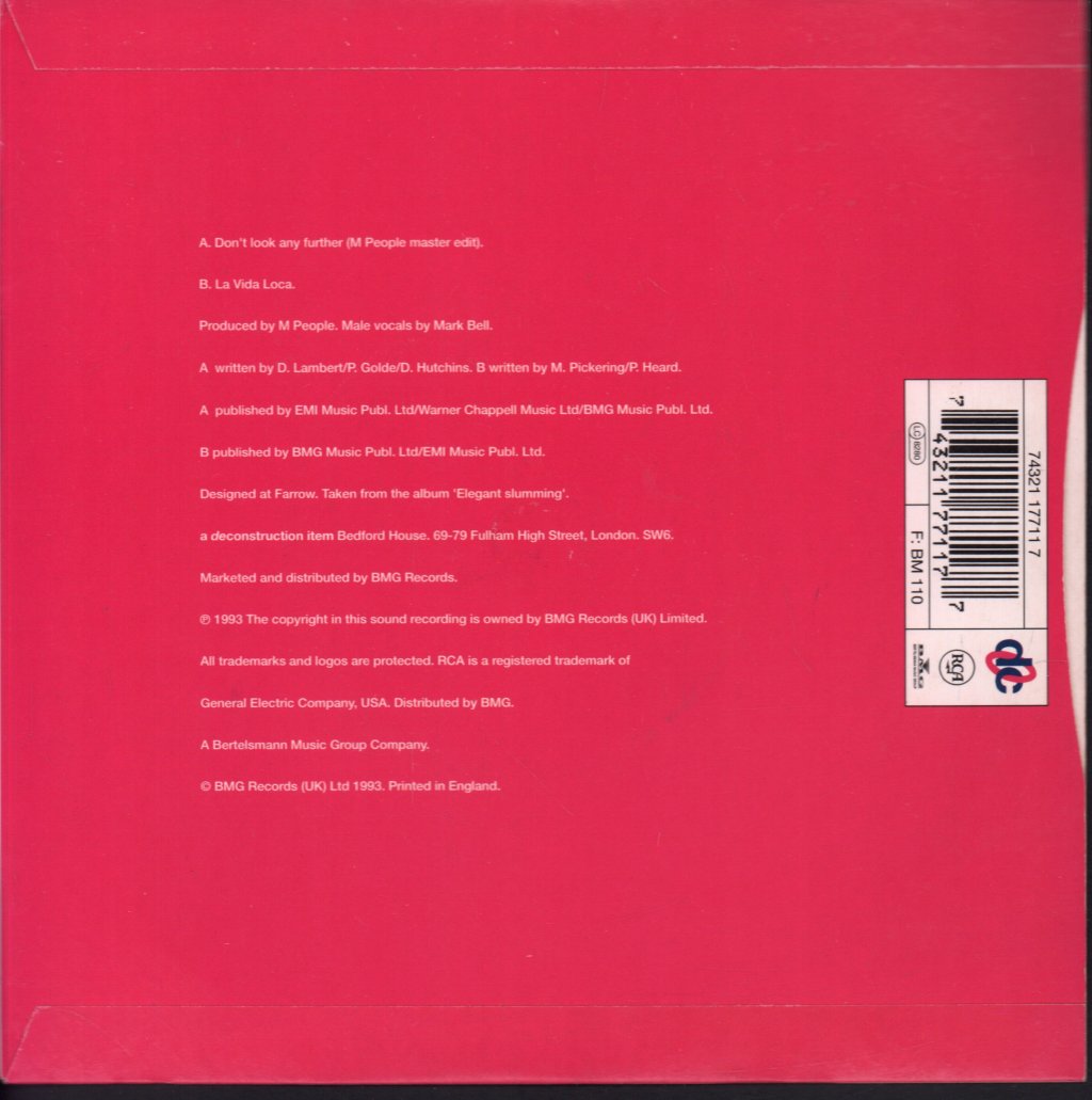 M People - Don't Look Any Further - 7 Inch