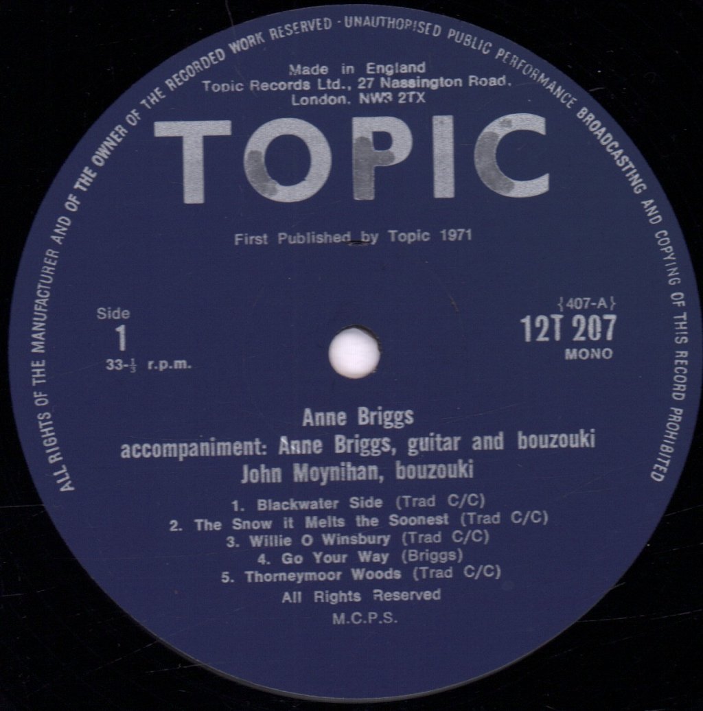 Anne Briggs - Anne Briggs - Lp