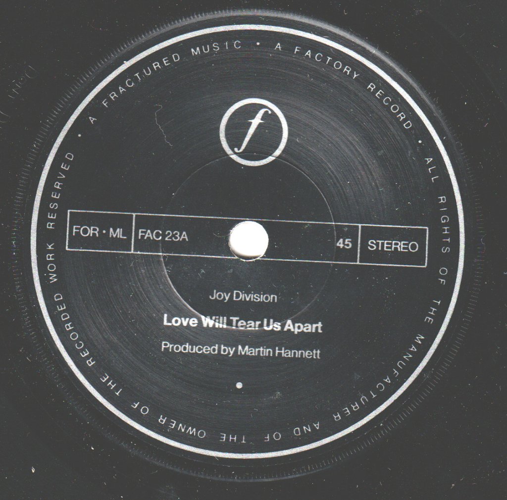 Joy Division - Love Will Tear Us Apart - 7 Inch