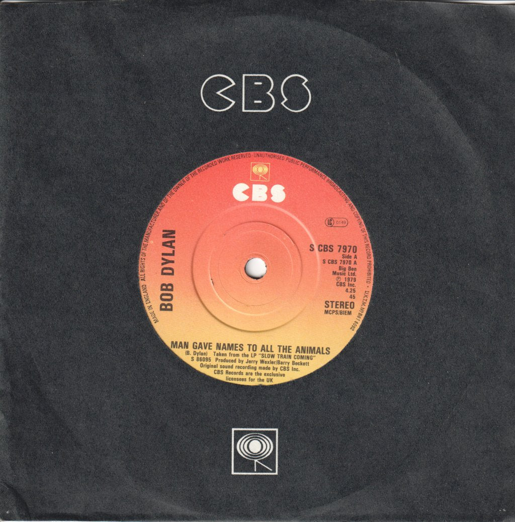 Bob Dylan - Man Gave Names To All The Animals - 7 Inch
