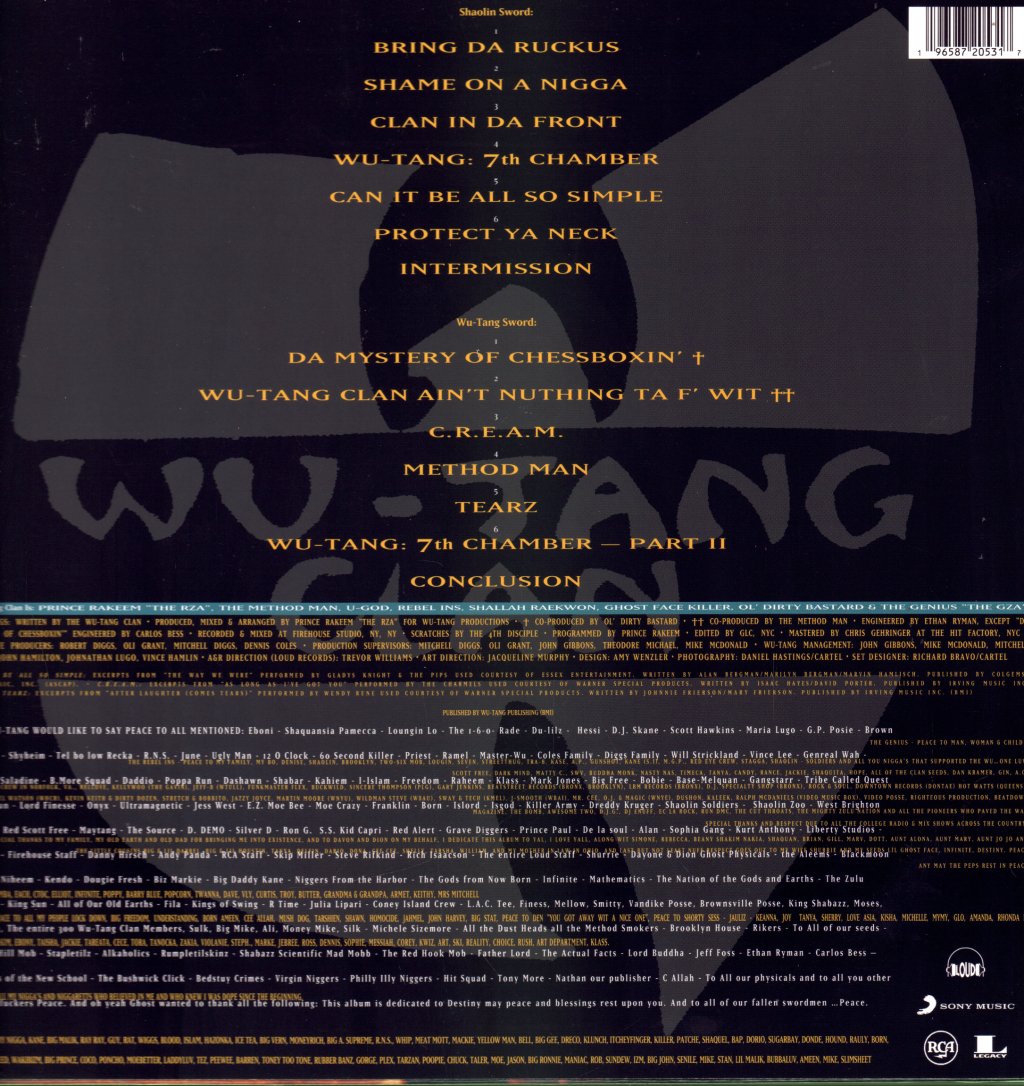 Wu-Tang Clan - Enter The Wu-Tang (36 Chambers) - Lp