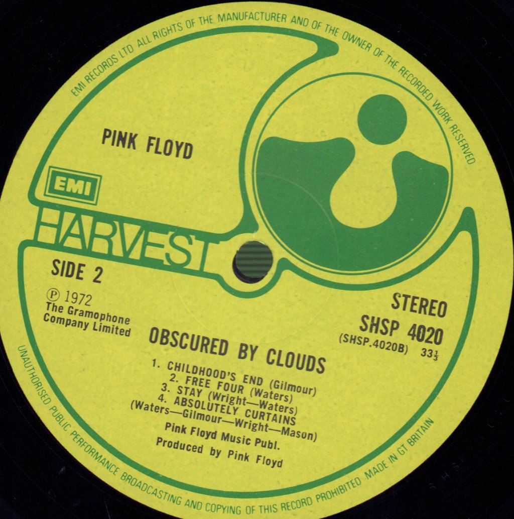 Pink Floyd - Obscured By Clouds - Lp