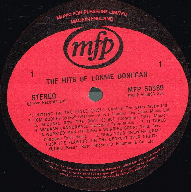 Lonnie Donegan - Hits Of Lonnie Donegan - Lp