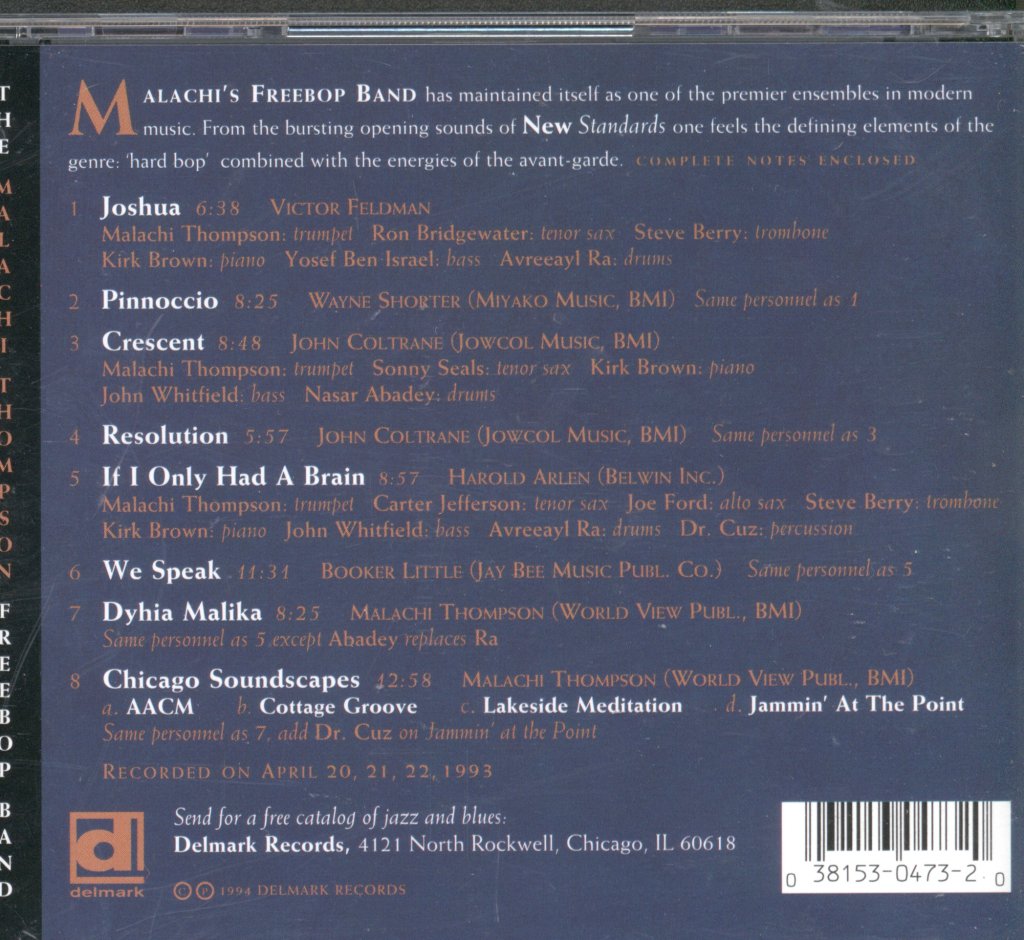 Malachi Thompson - New Standards - Cd