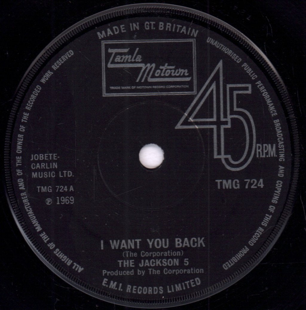 Jackson 5 - I Want You Back - 7 Inch