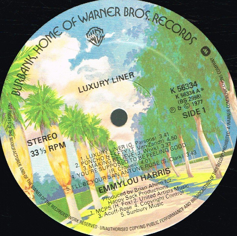 Emmylou Harris - Luxury Liner - Lp