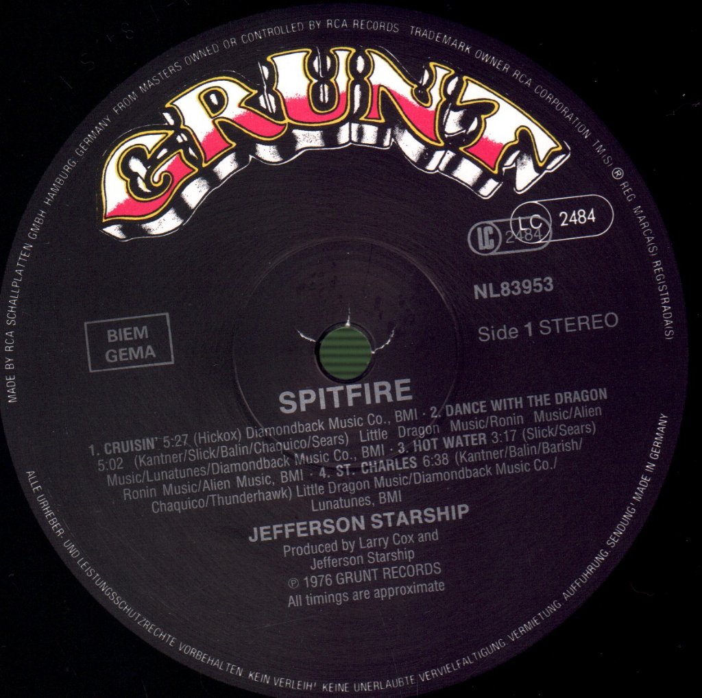 Jefferson Starship - Spitfire - Lp