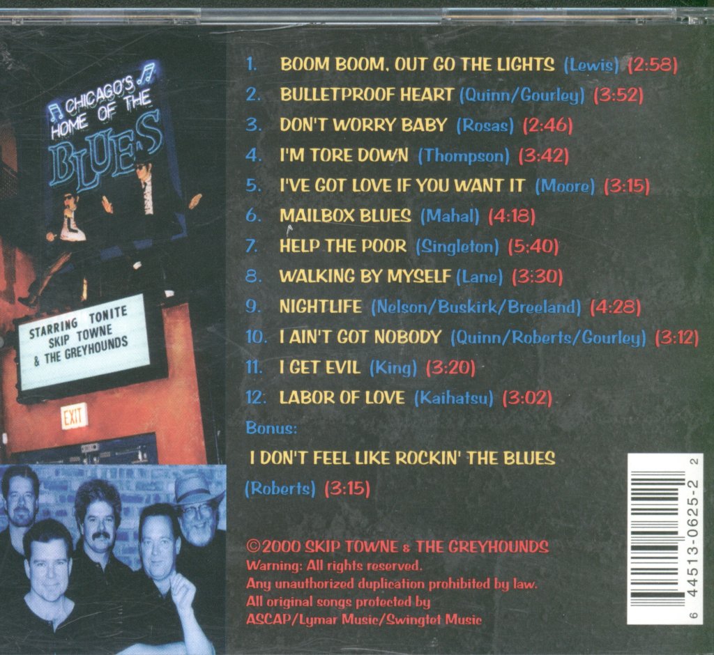 Skip Towne and The Greyhounds - Hit The Bricks - Cd