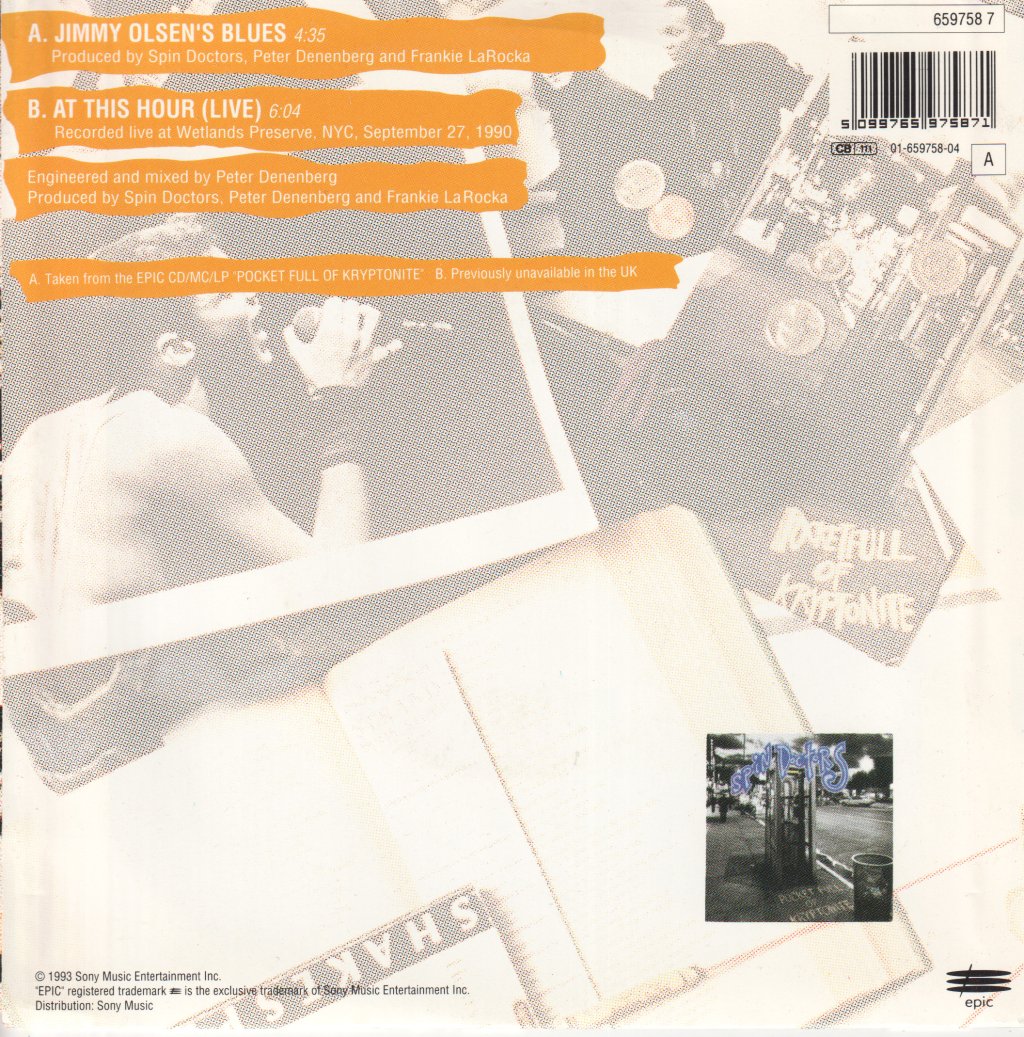 Spin Doctors - Jimmy Olsen's Blues - 7 Inch