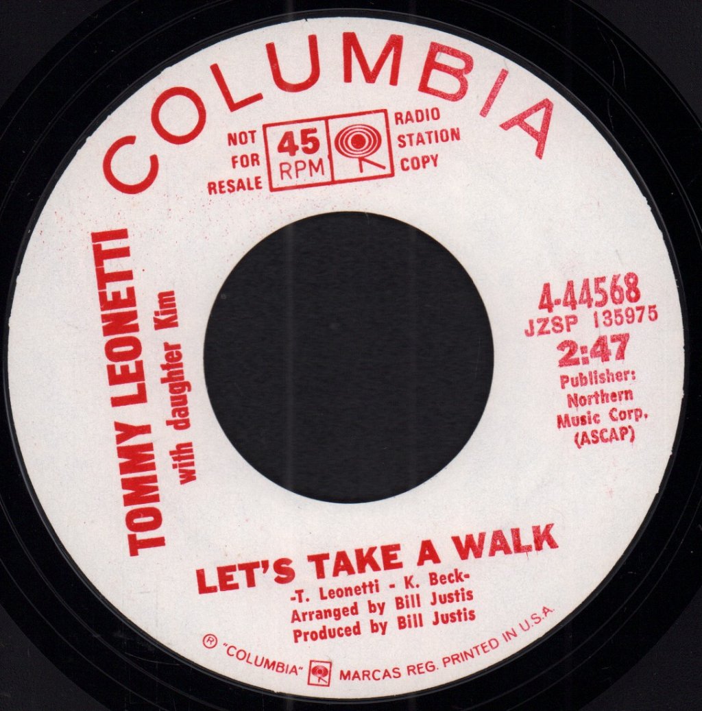 Tommy Leonetti with daughter kim - Let's Take A Walk - 7 Inch