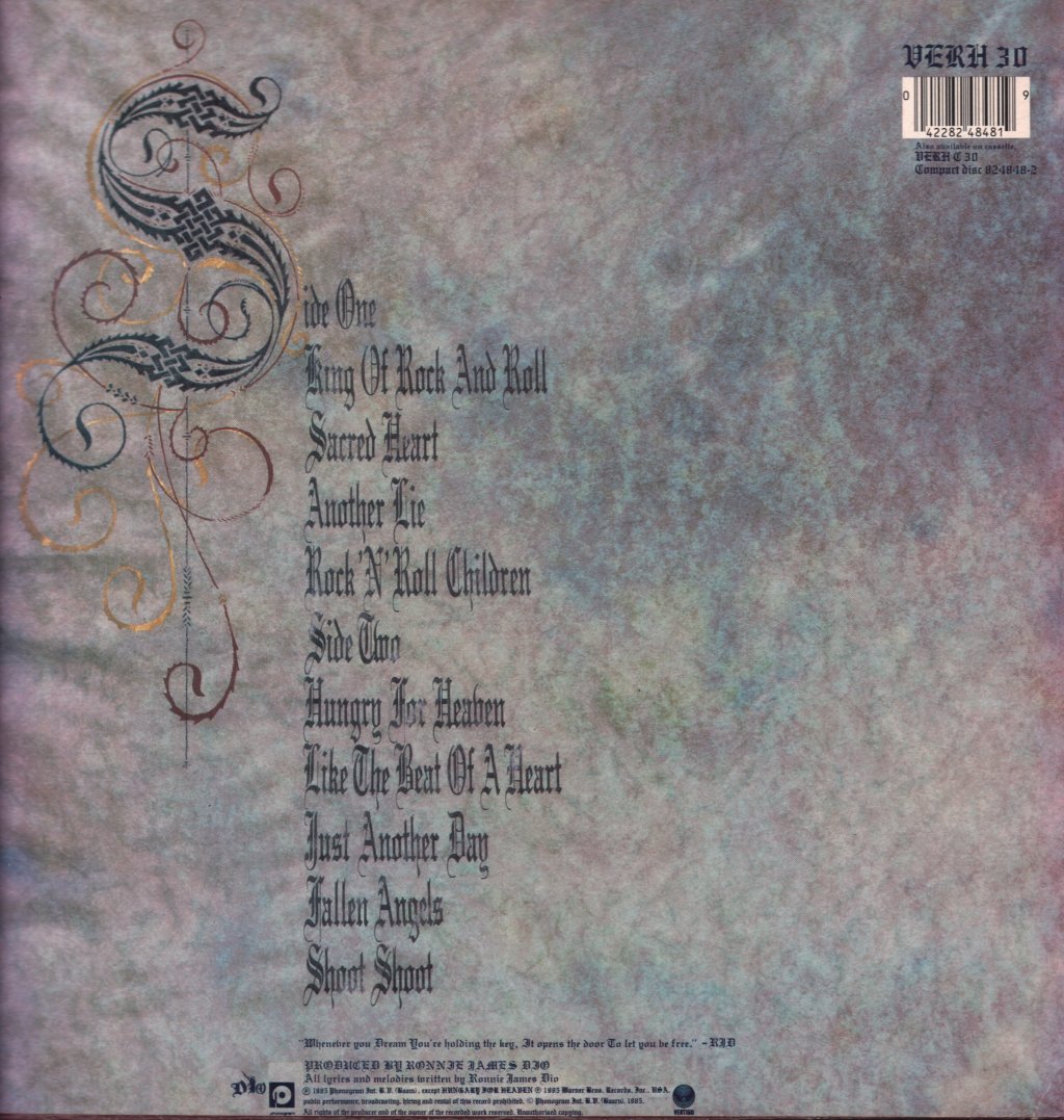 Dio - Sacred Heart - Lp