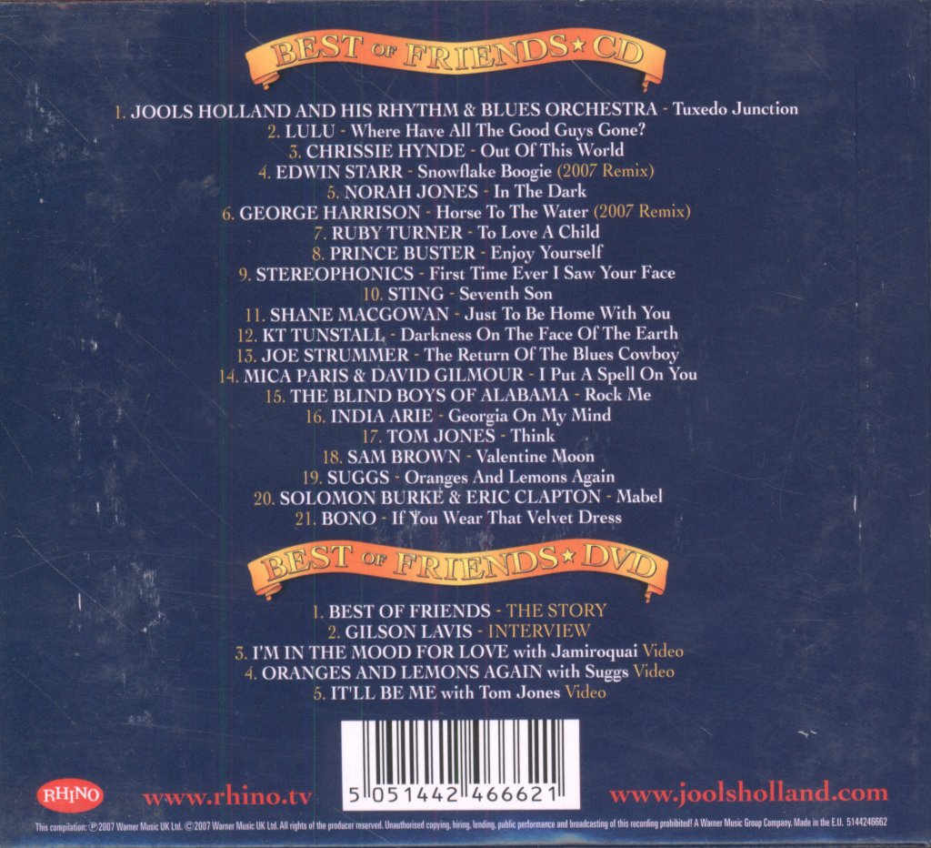 Jools Holland - Best Of Friends - Cd/Dvd