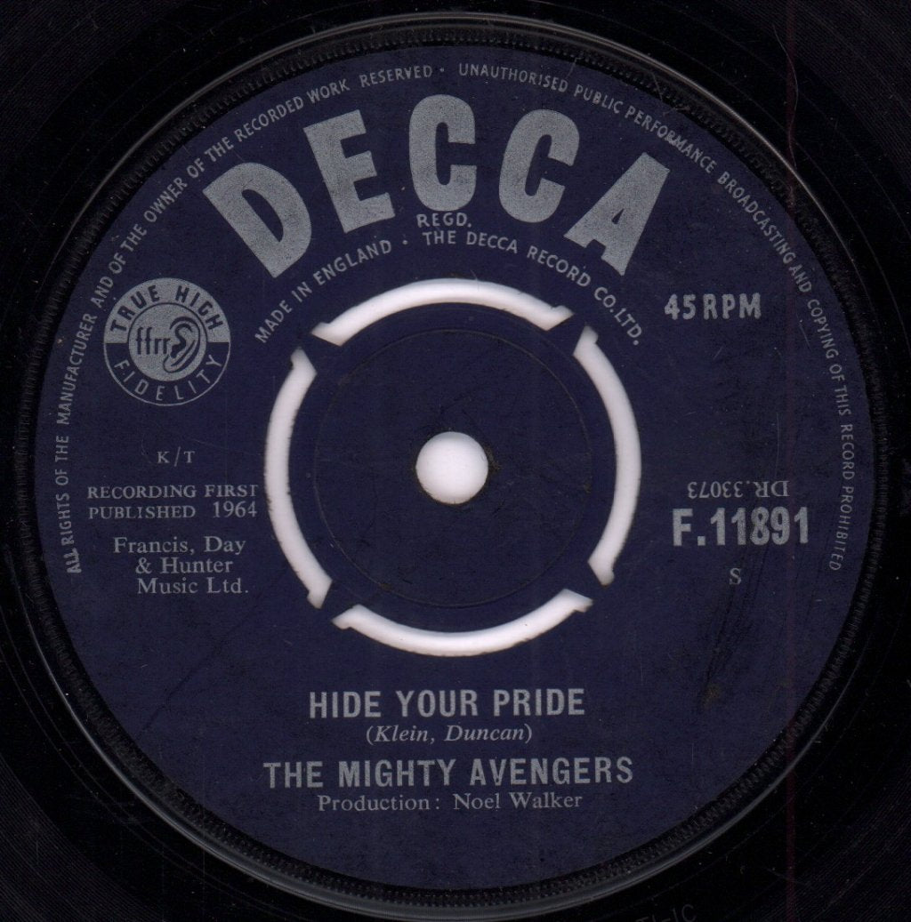 Mighty Avengers - Hide Your Pride - 7 Inch