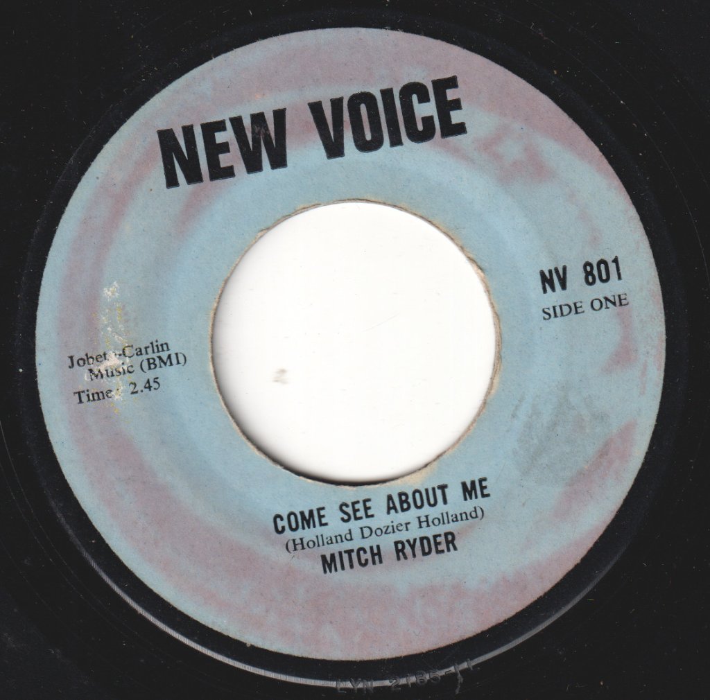 Mitch Ryder - Come See About Me - 7 Inch