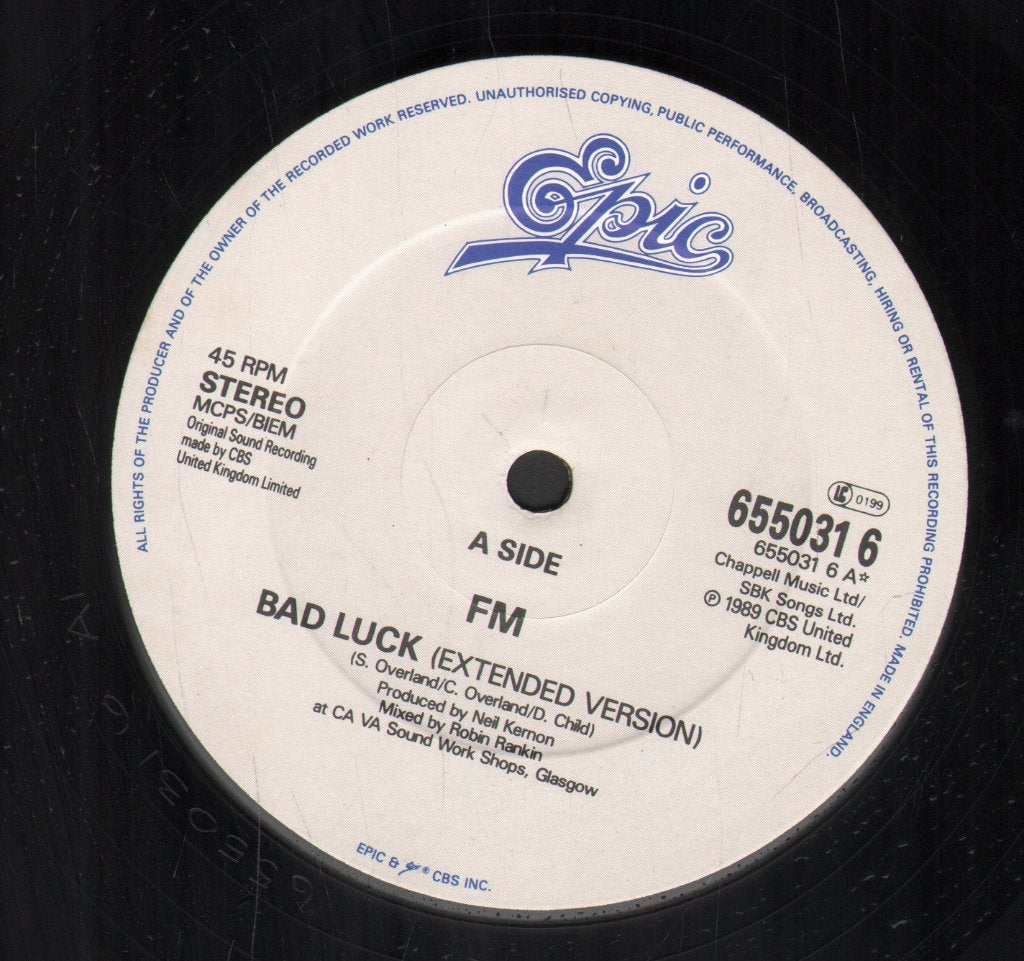 Fm (Uk Rock Group) - Bad Luck - 12 Inch