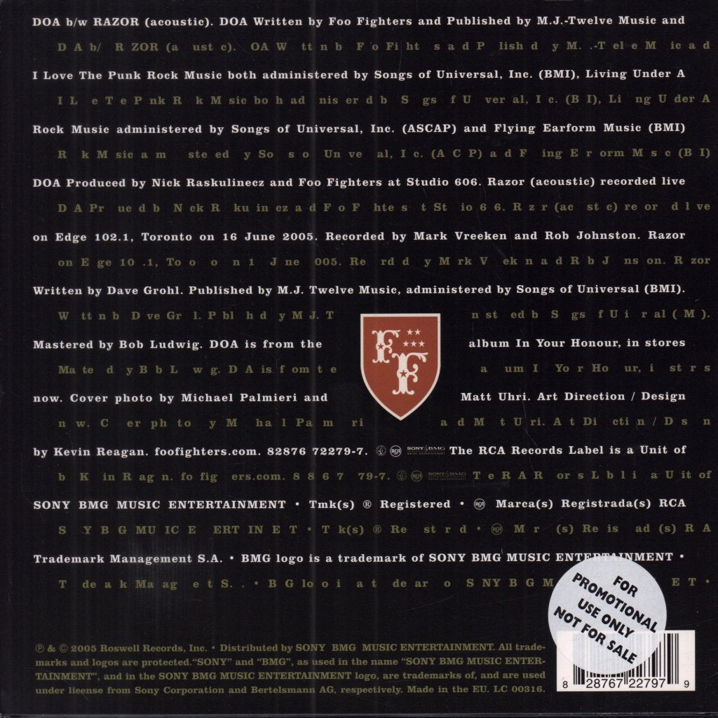 Foo Fighters - Doa - 7 Inch