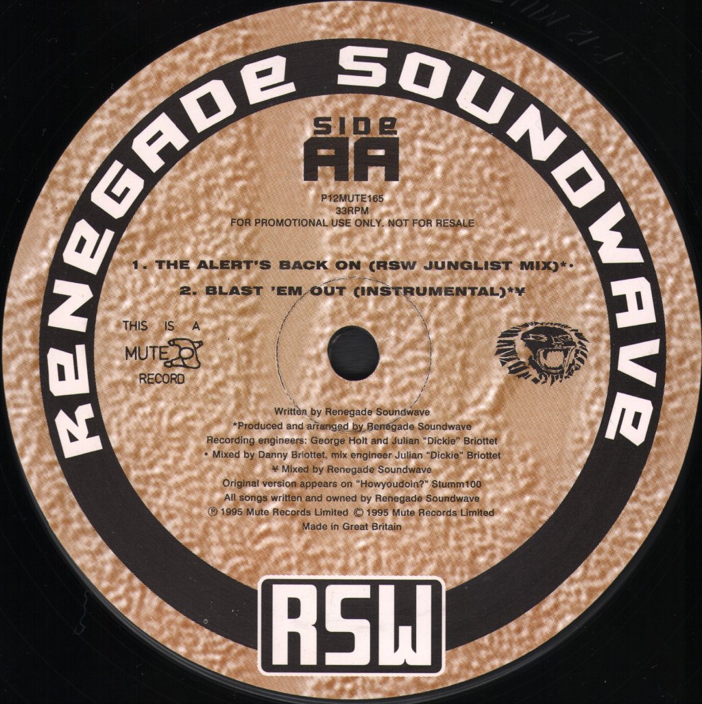 Renegade Soundwave - Brixton - 12 Inch