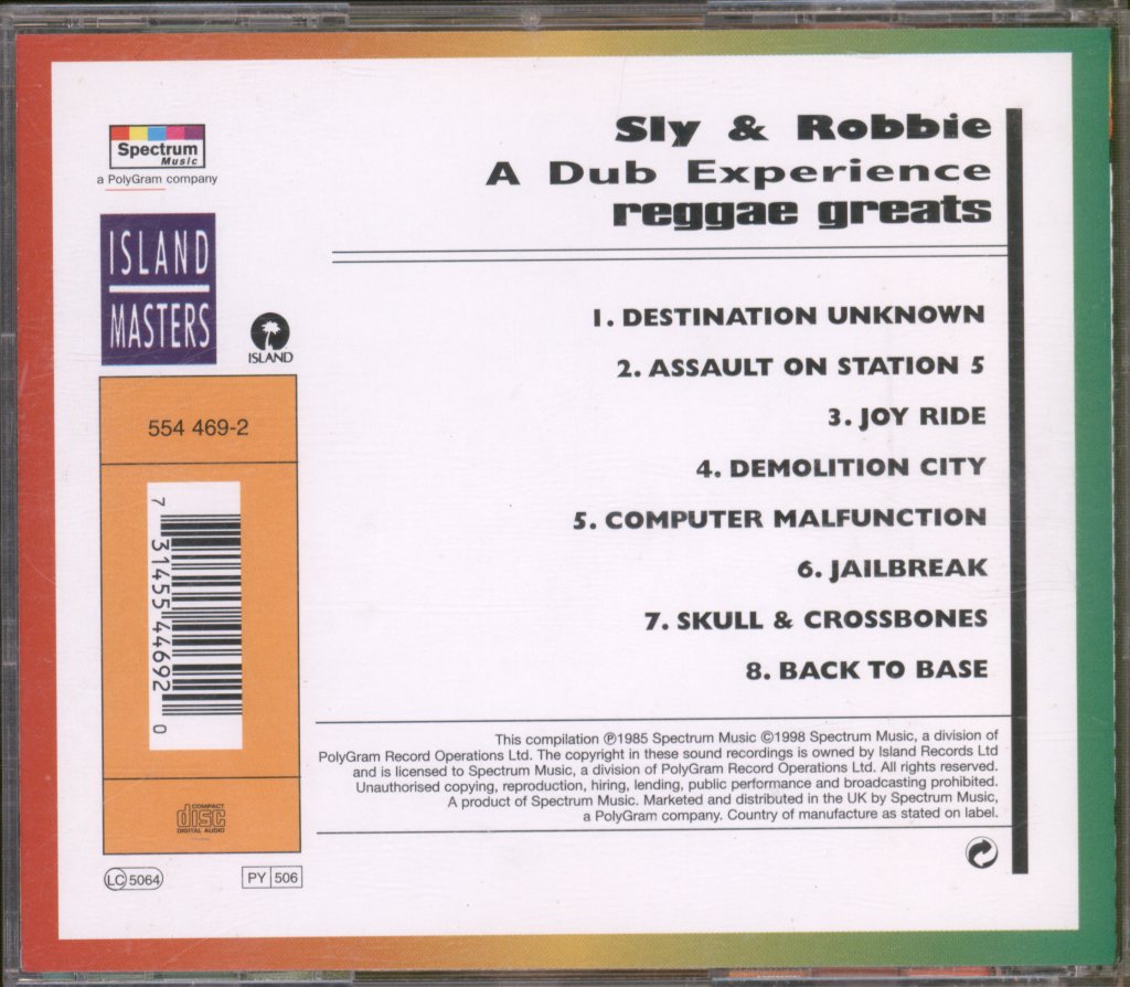 Sly & Robbie - A Dub Experience - Reggae Greats - Cd