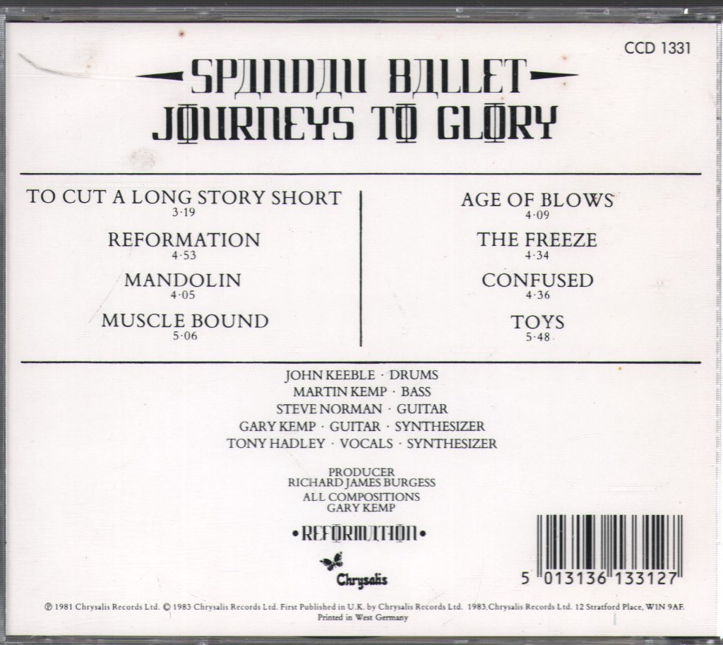 Spandau Ballet - Journeys To Glory - Cd