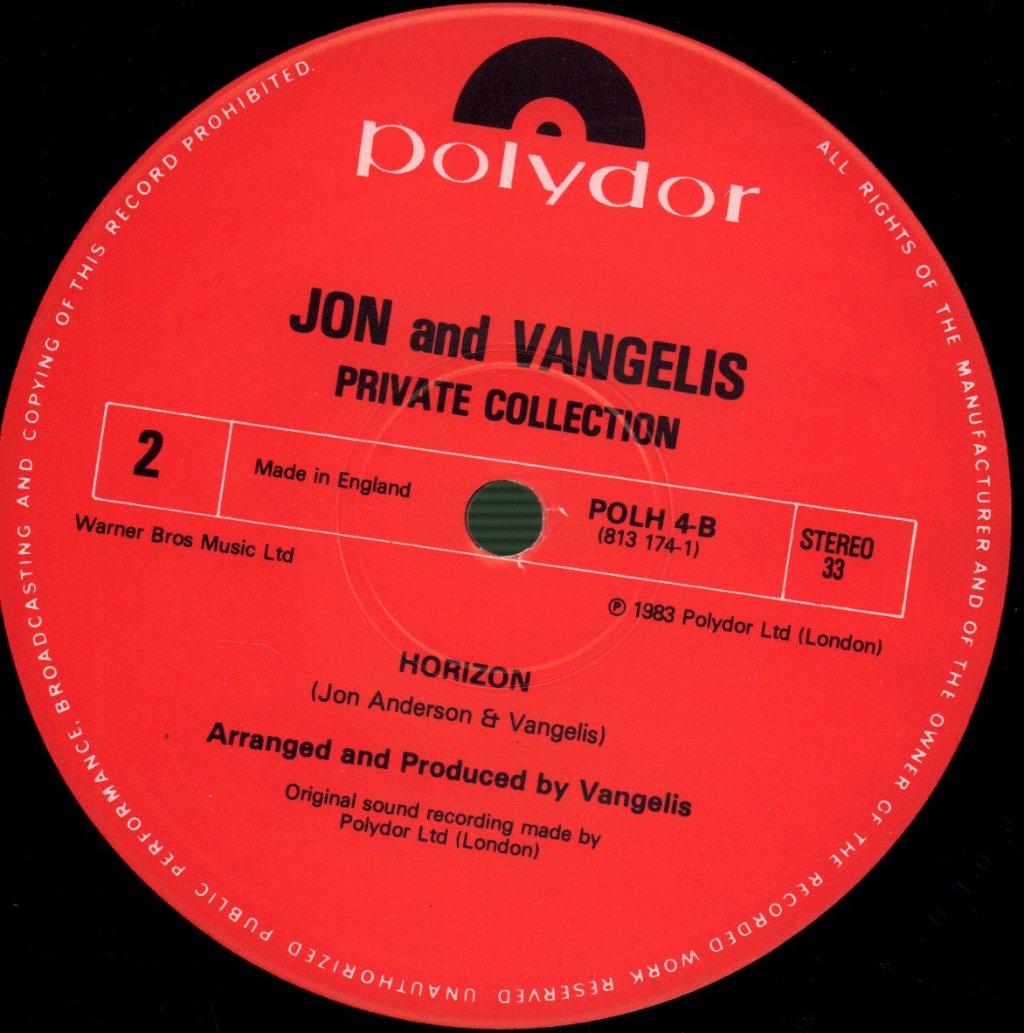 Jon And Vangelis - Private Collection - Lp