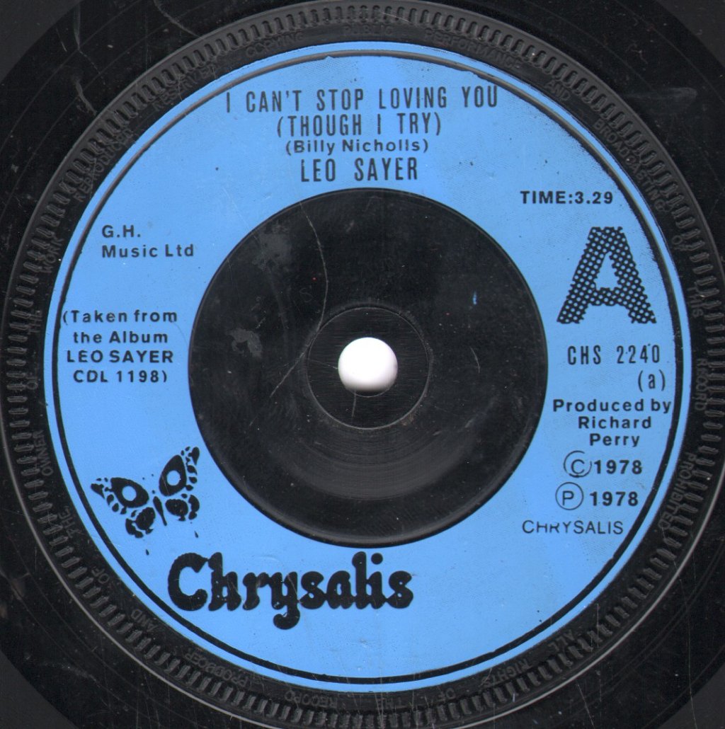 Leo Sayer - I Can't Stop Loving You - 7 Inch