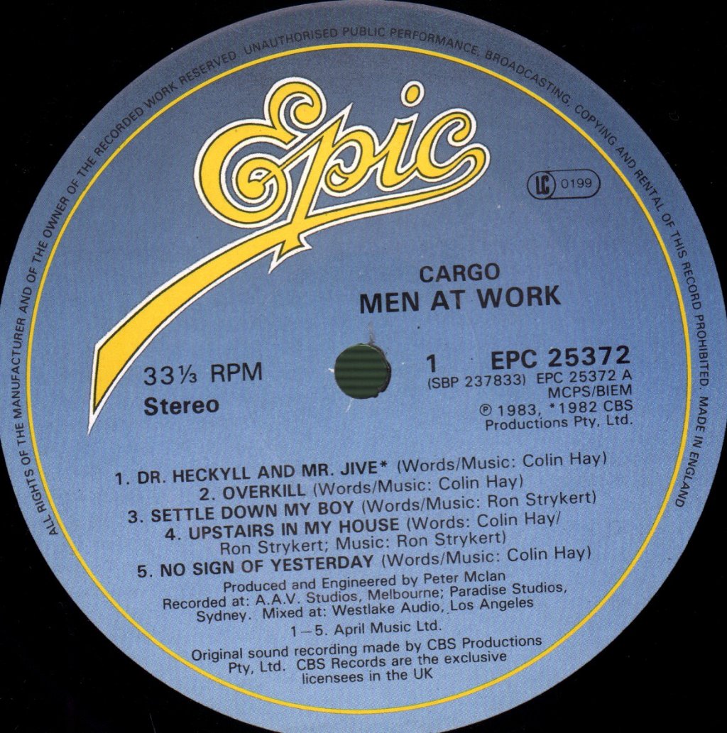 Men At Work - Cargo - Lp