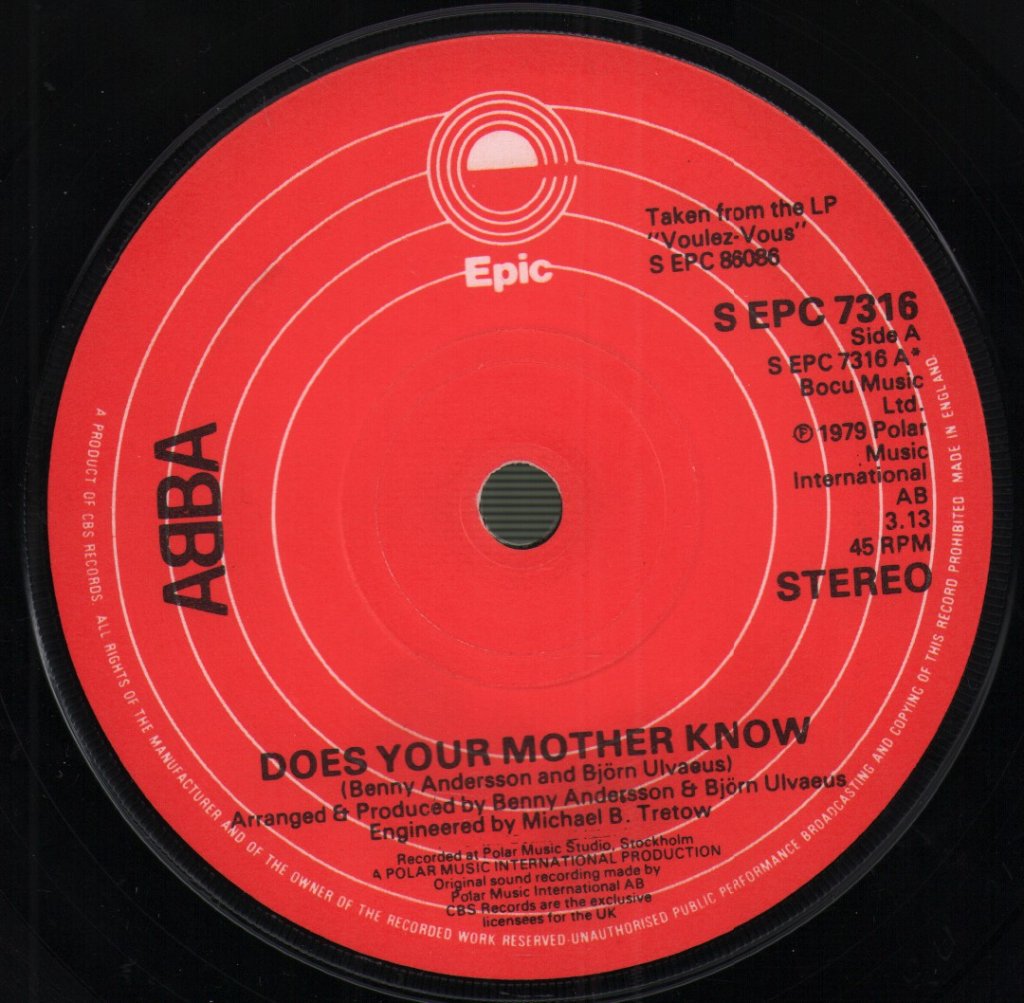 ABBA - Does Your Mother Know - 7 Inch