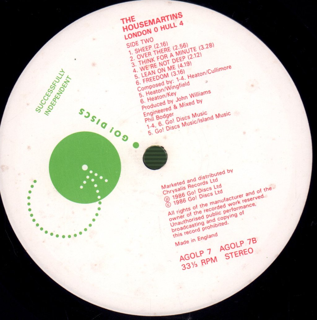 Housemartins - London 0 Hull 4 - Lp