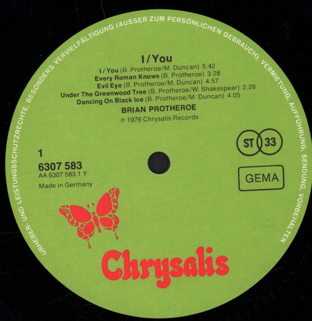 Brian Protheroe - I/You - Lp