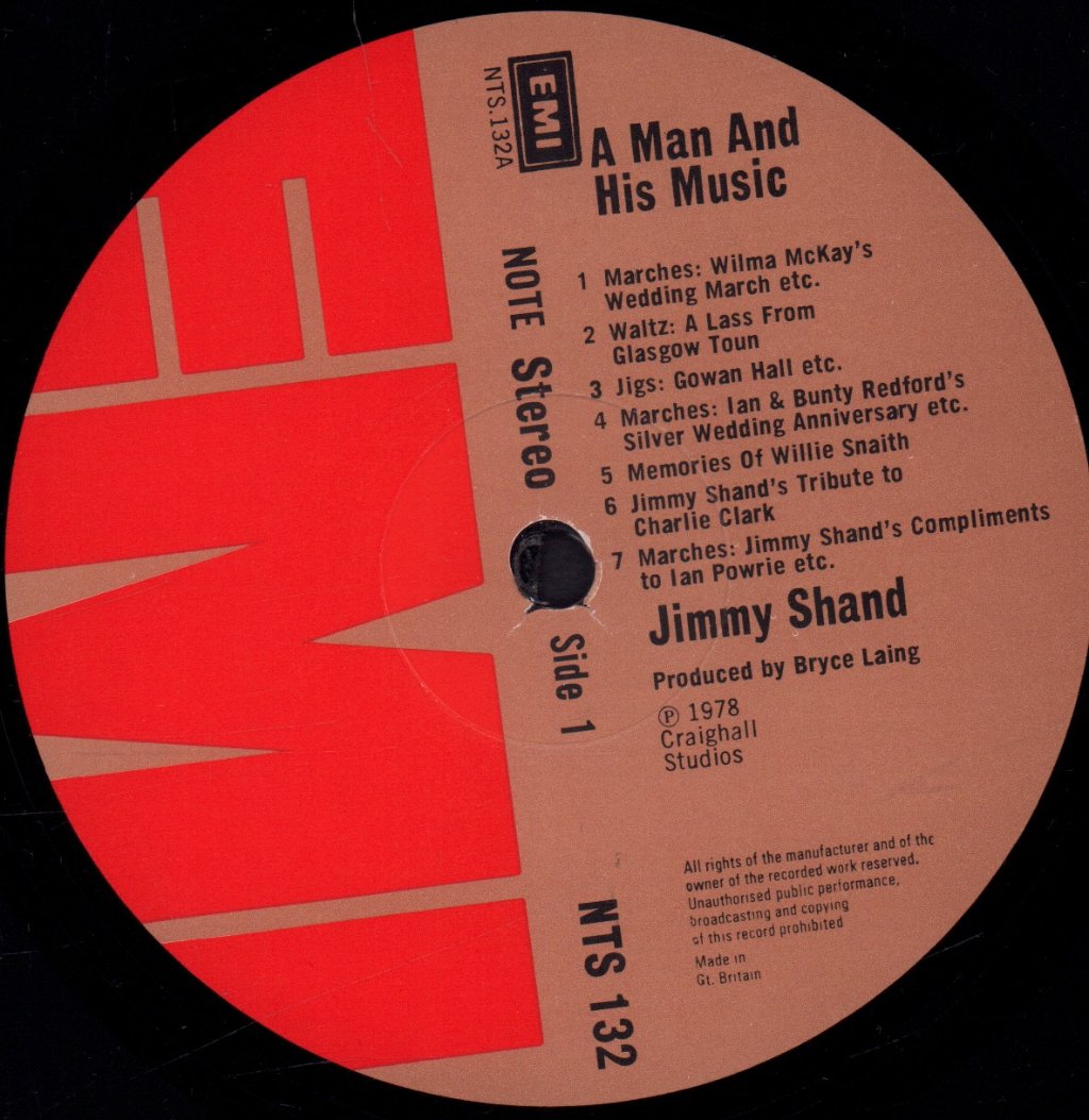 Jimmy Shand - A Man And His Music - Lp