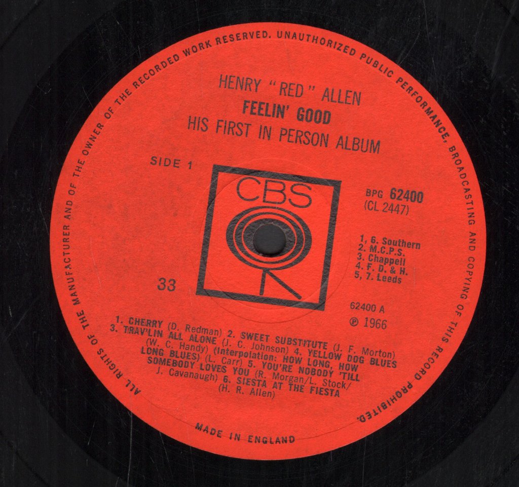 Henry Red Allen - Feeling Good - Lp