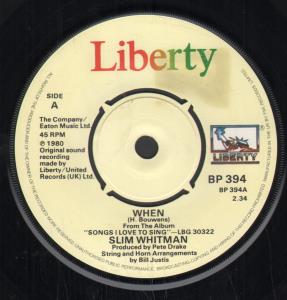 Slim Whitman - When - 7 Inch