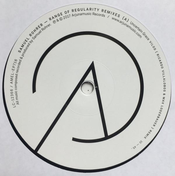 Samuel Rohrer - Range of Regularity Remixes - 12 Inch