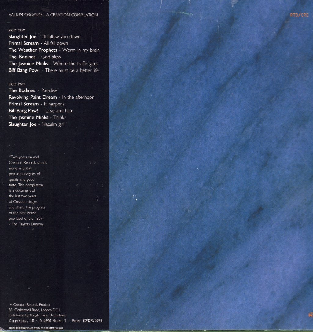 Various Artists - Valium Orgasms (A Creation Compilation) - Lp