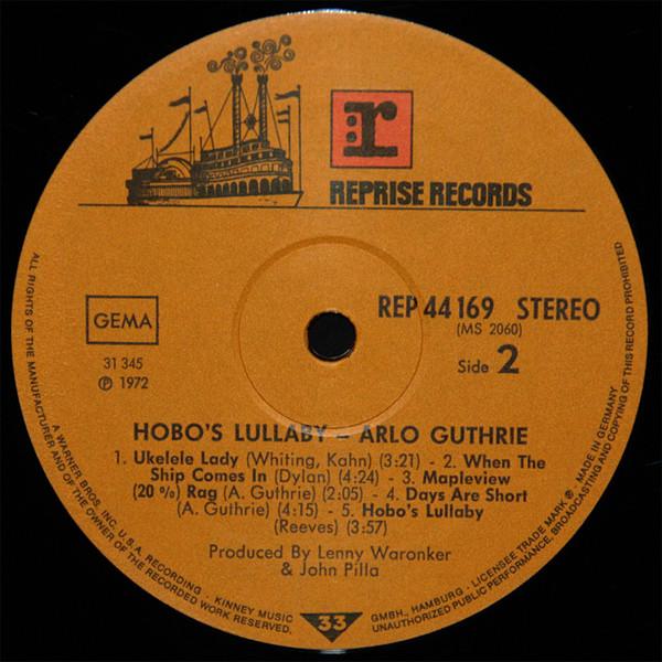 Arlo Guthrie - Hobo's Lullaby - Lp